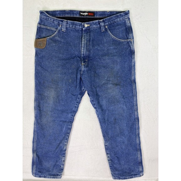 Wrangler Other - Wrangler Riggs‎ Workwear Jeans Mens 40x30 Blue Denim Fleece Lined Thermal Pants
